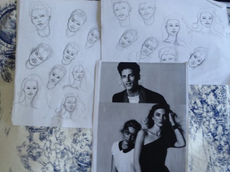 How to draw a face